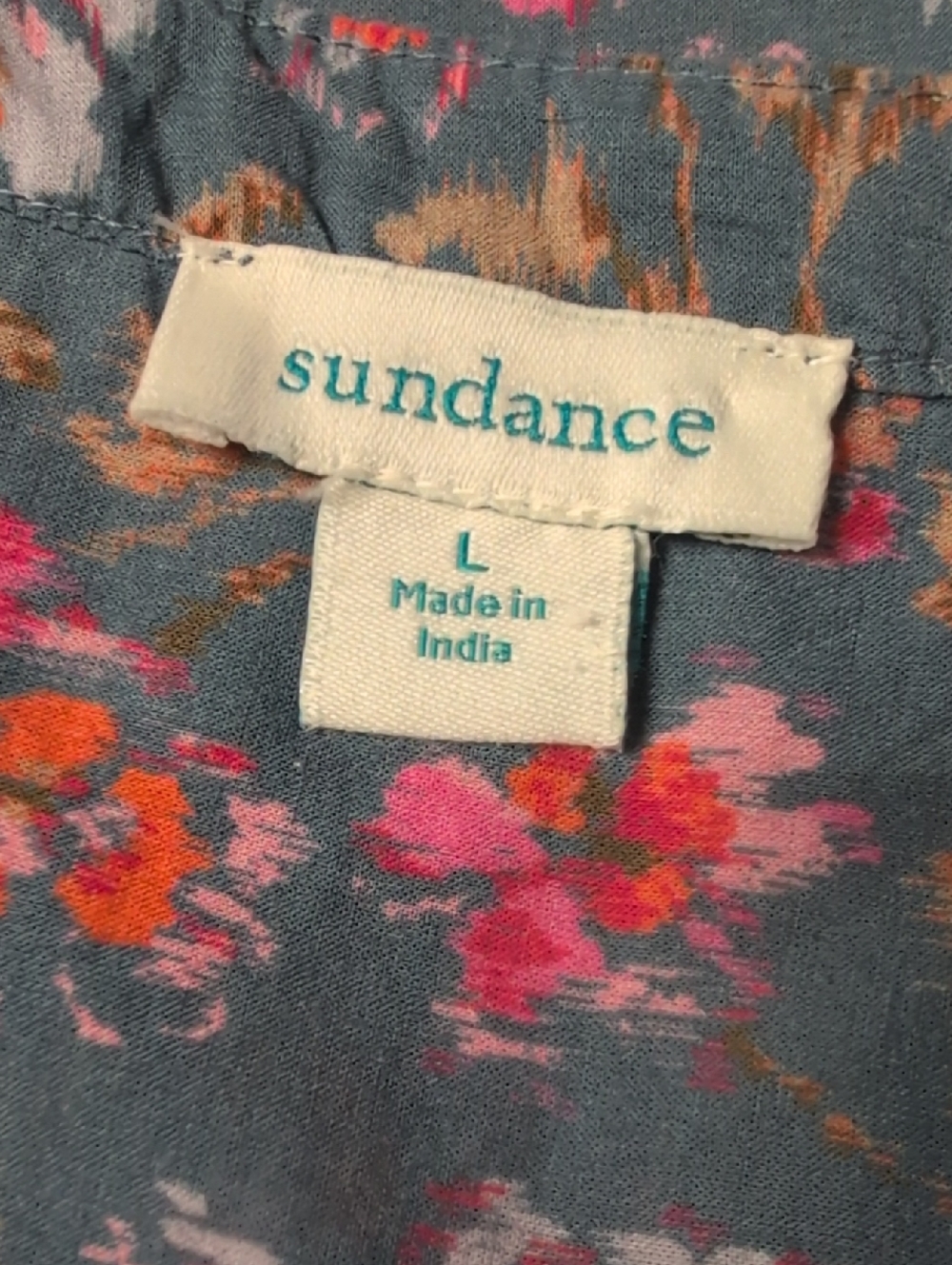 Sundance Ruffle Front Floral Blouse. - Picture 4 of 7